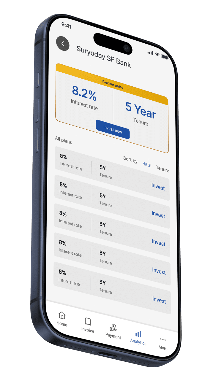 Investments Phone Mockup